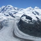 kläglicher Gletscherrest (immerhin der zweitgrösste in Europa)