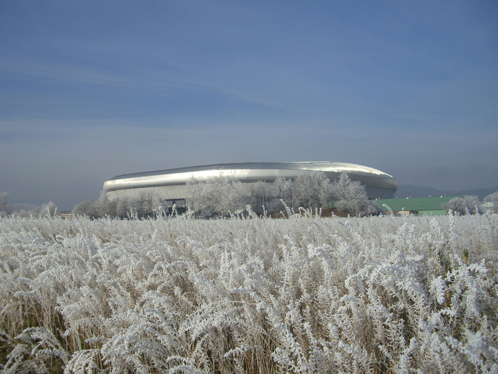 Klagenfurter Stadion im Winter