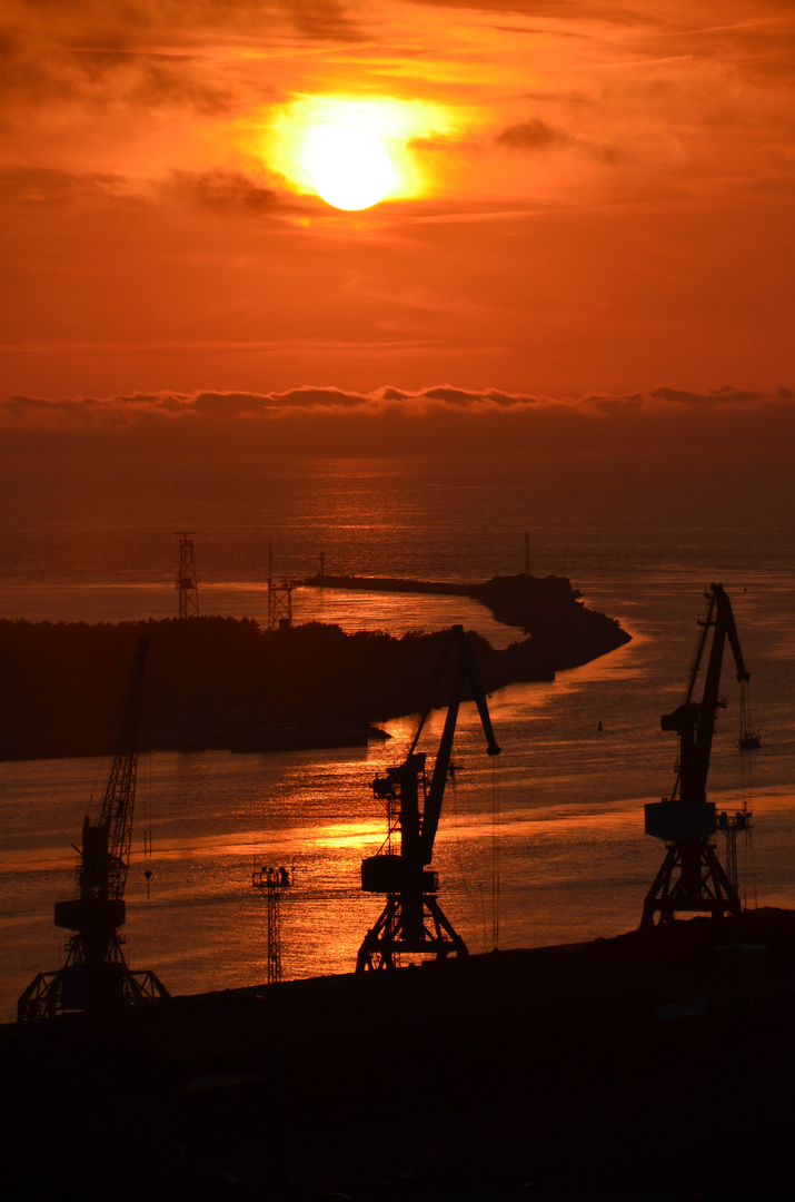 Klaipeda - Sonnenuntergang über der Kurischen Nehrung (August 2013)