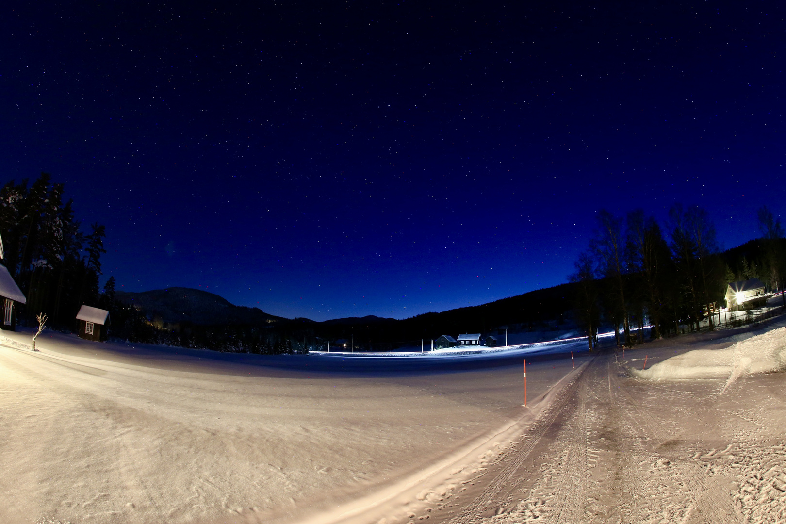 Klare Nacht in Norwegen