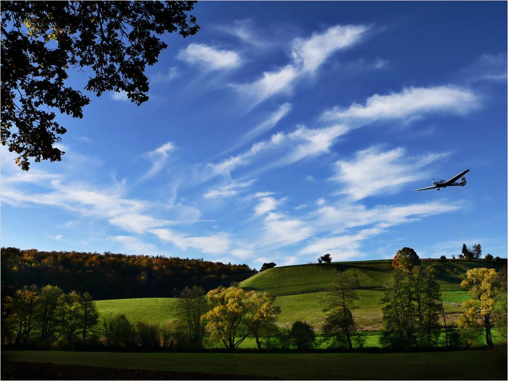 Klarer Oktobermorgen im Steigerwald