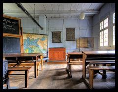 Klassenzimmer in einer alten Landschule