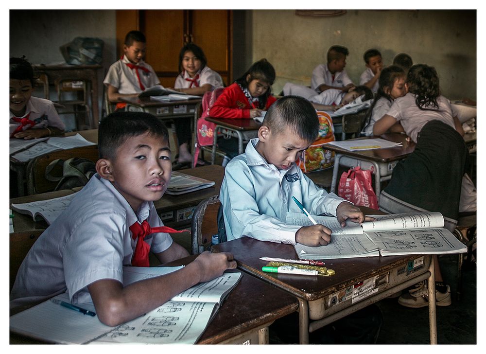 Klassenzimmer in Laos