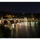 Klassiker--Heidelberger Brücke bei Nacht