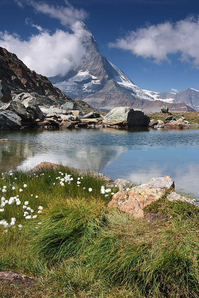 Klassiker: Matterhorn im Riffelsee