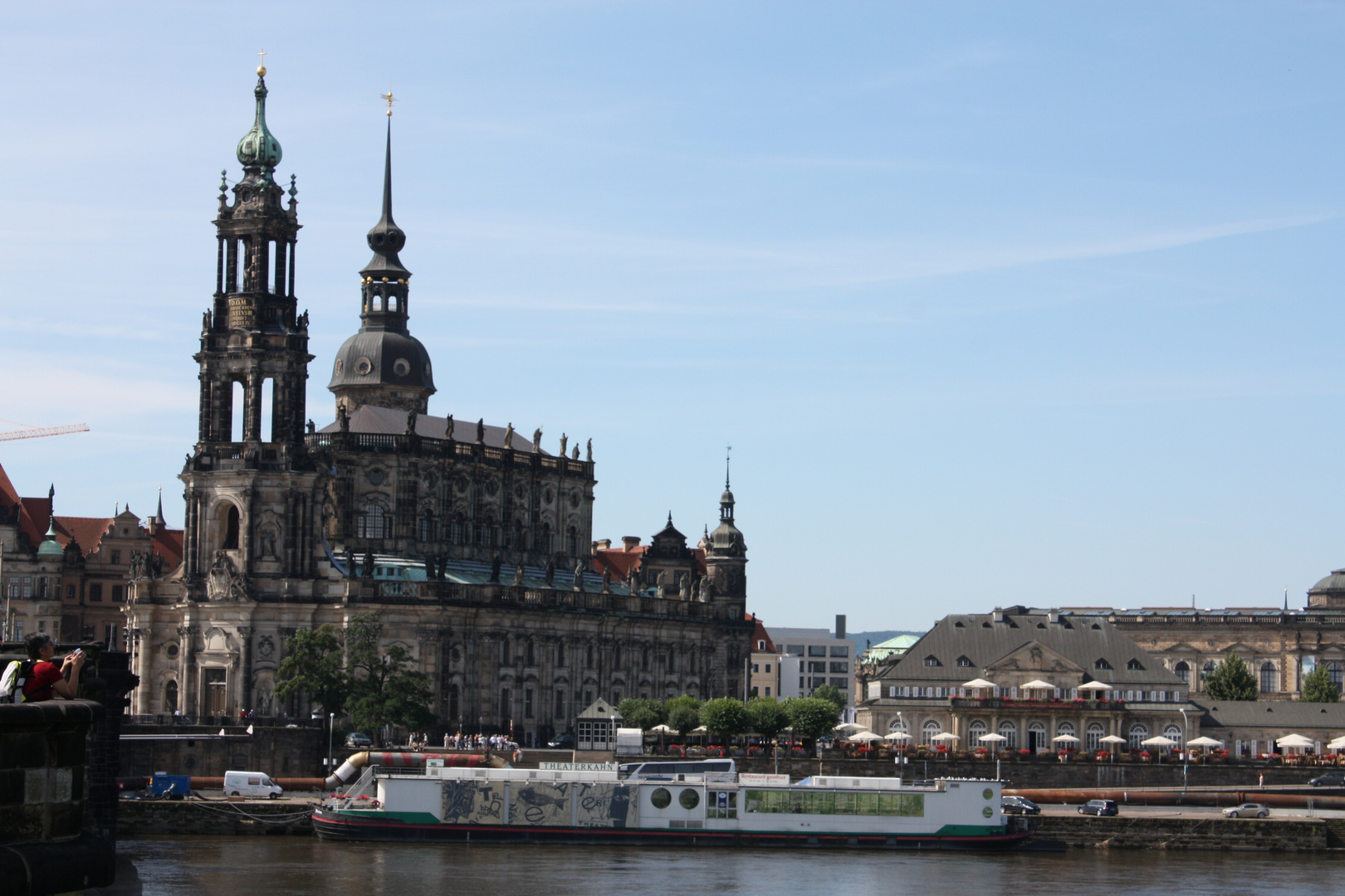 Klassikeransicht der Hofkirche mit Schloß Dresden