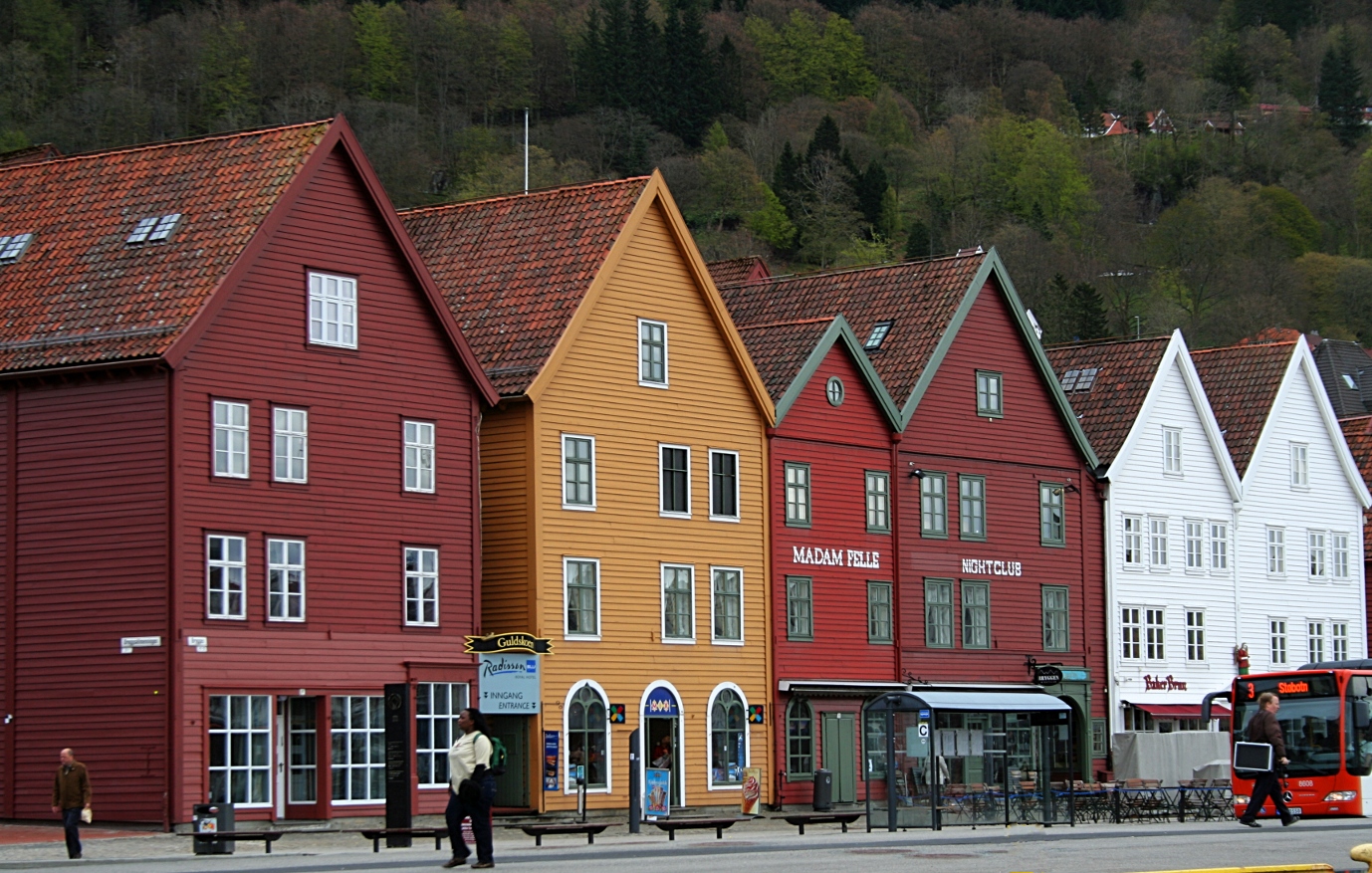 Klassische Ansicht von Bryggen