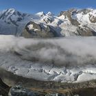 Klassische Gornergratsicht aber komplett mit Gornergletscher