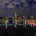 Klassische Sicht auf die Skyline in Frankfurt