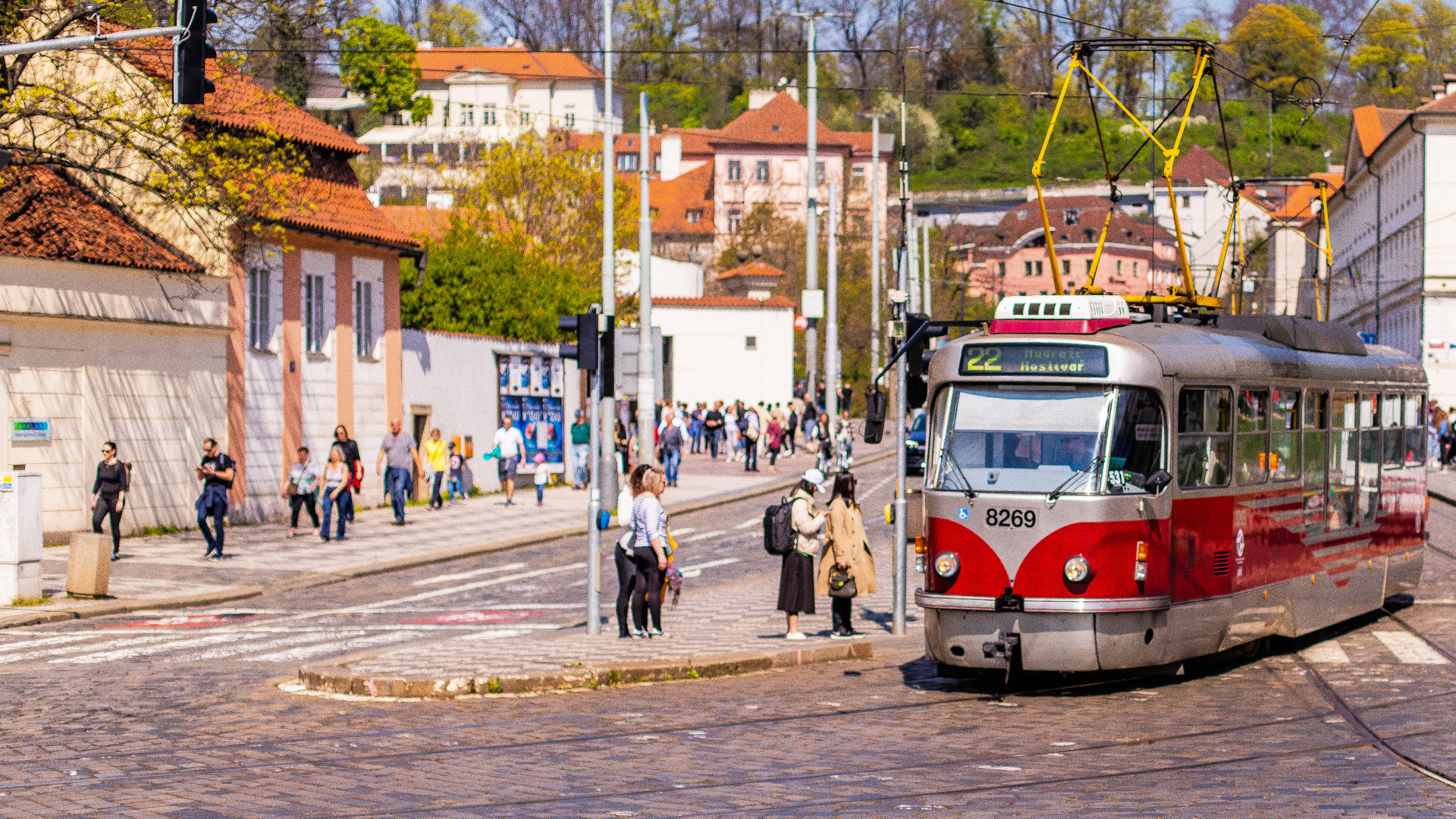 Klassische Tram in Prag