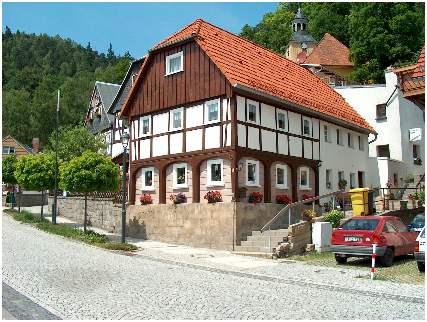 Klassisches Umgebindehaus im Kurort Oybin