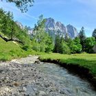 klausbach in den Berchtesgadener Alpen mit Reiter Berge