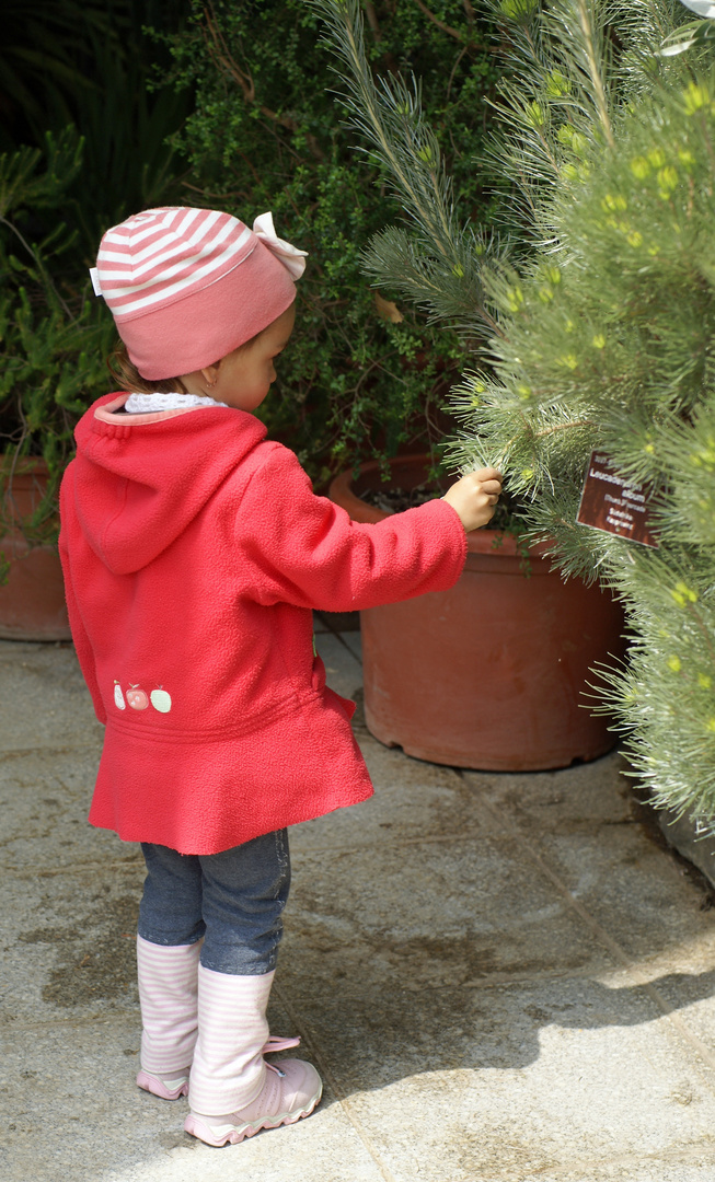 kleine Blumenfreundin