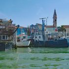 Kleine Bootswerft in Venedig