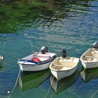Kleine Fischerboote auf La Groix, Frankreich