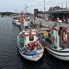 Kleine Fischereiflotte im Hafen von Eckernförde