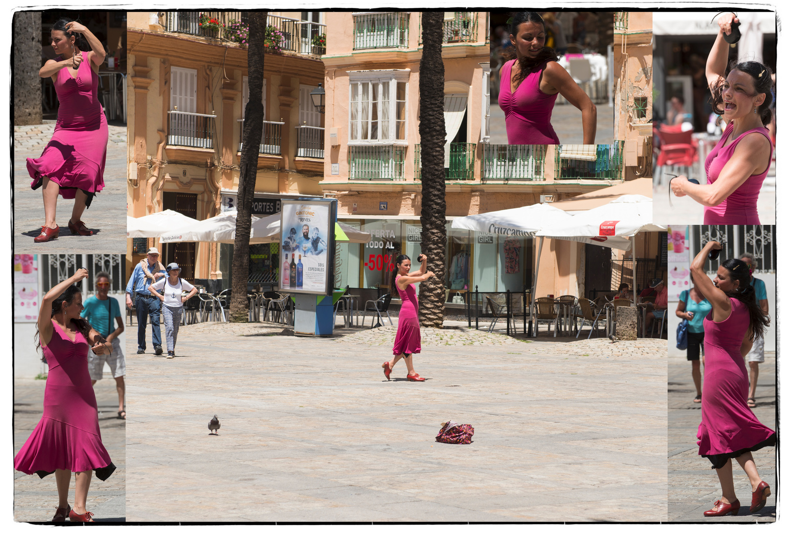 Kleine Flamencovorführung vor der Kathedrale von Cadiz