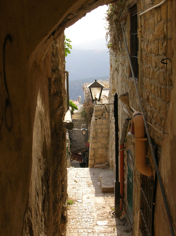 Kleine Gasse in Safed