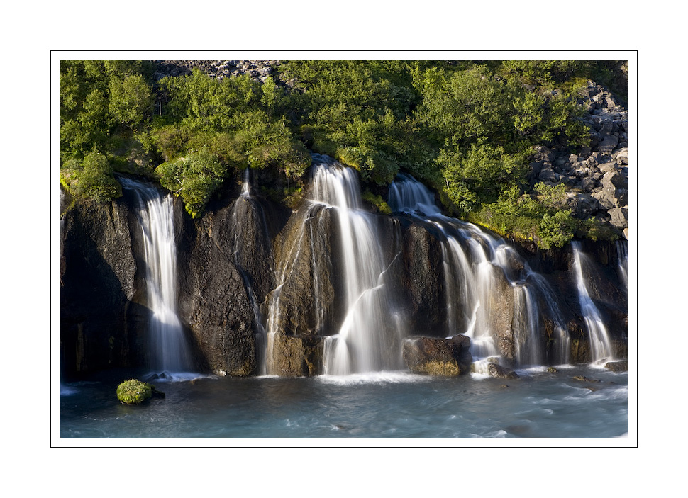 kleine Island-Serie: abendliche Hraunfossar