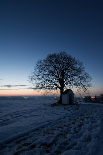 kleine Kapelle im Schnee