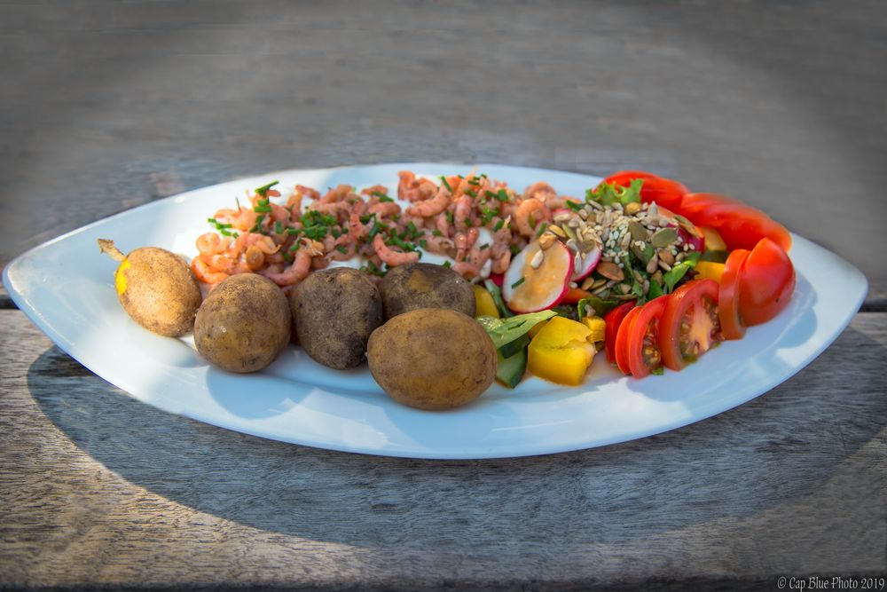 Kleine Kartoffeln mit Nordseekrabben