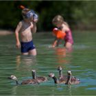 Kleine Kinder baden gerne ...