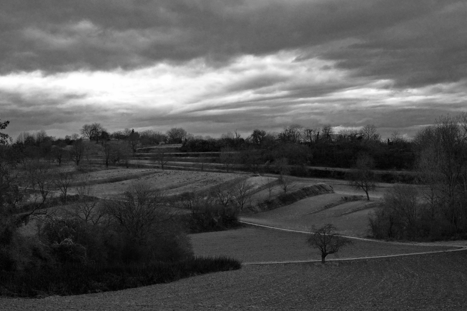 Kleine Landschaft im Februar 