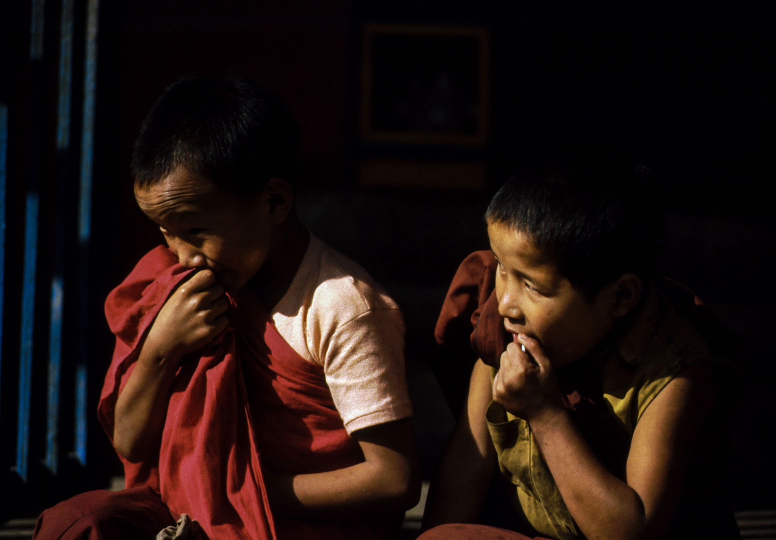 kleine Mönche in Sikkim