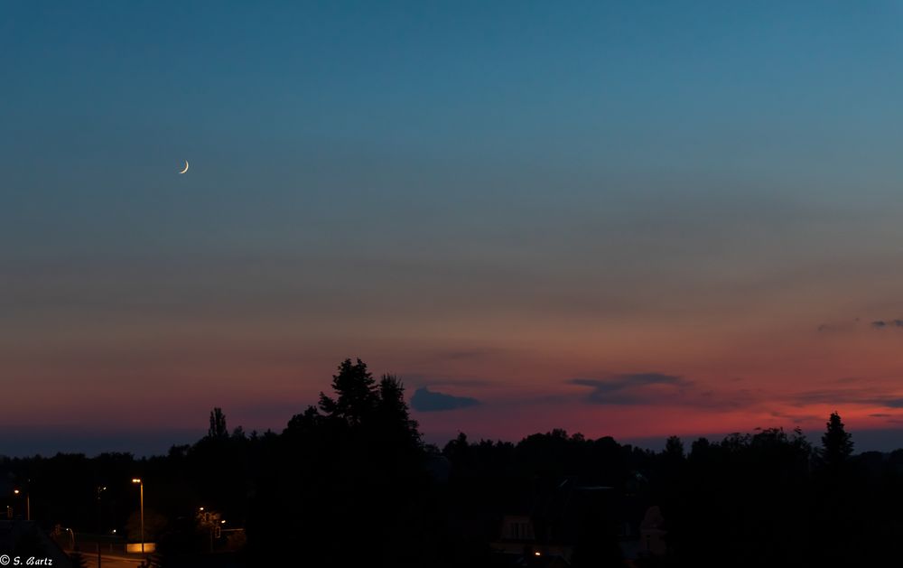 Kleine Mondsichel - Abendstimmung 05.06.2019