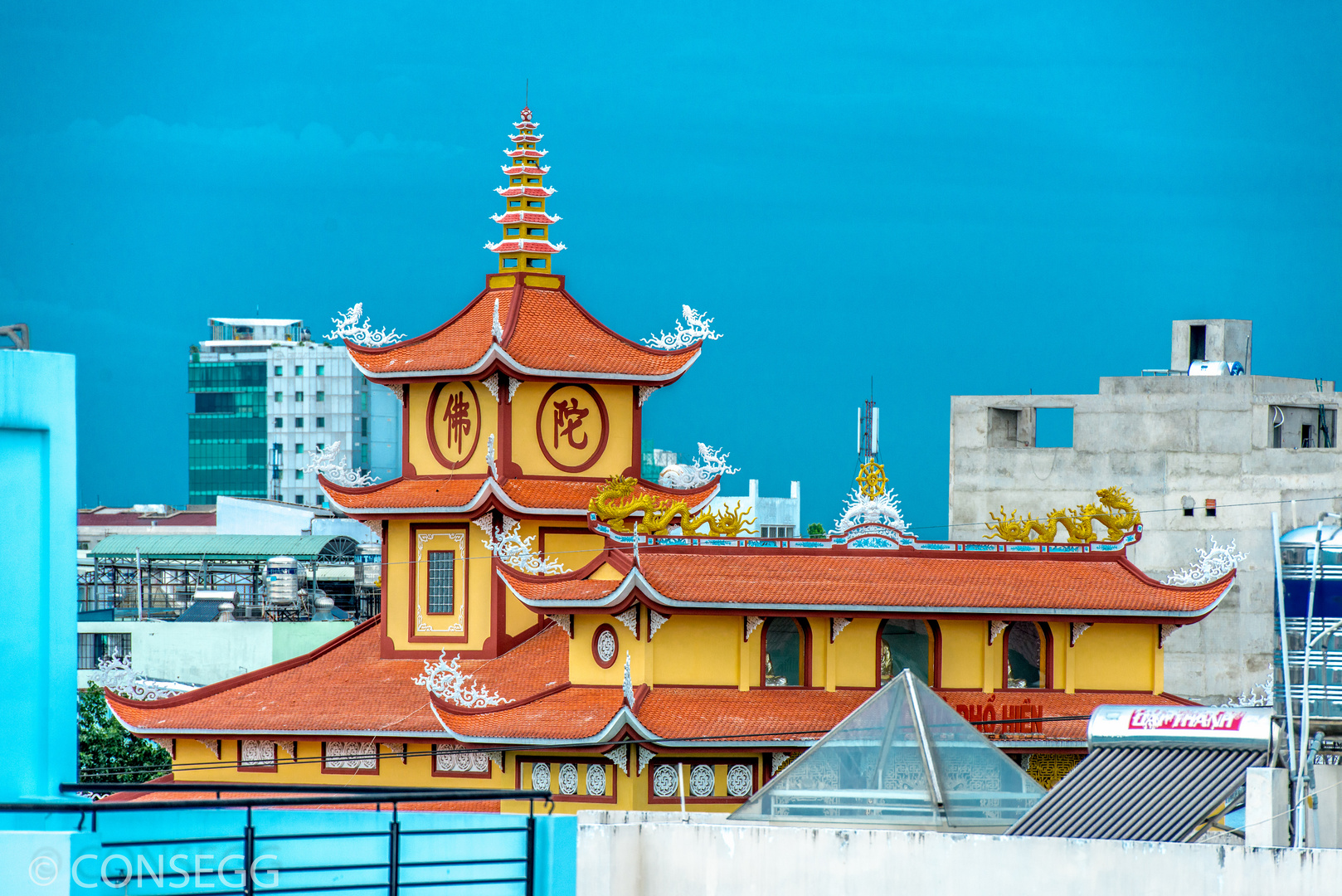 Kleine Pagode in Saigon