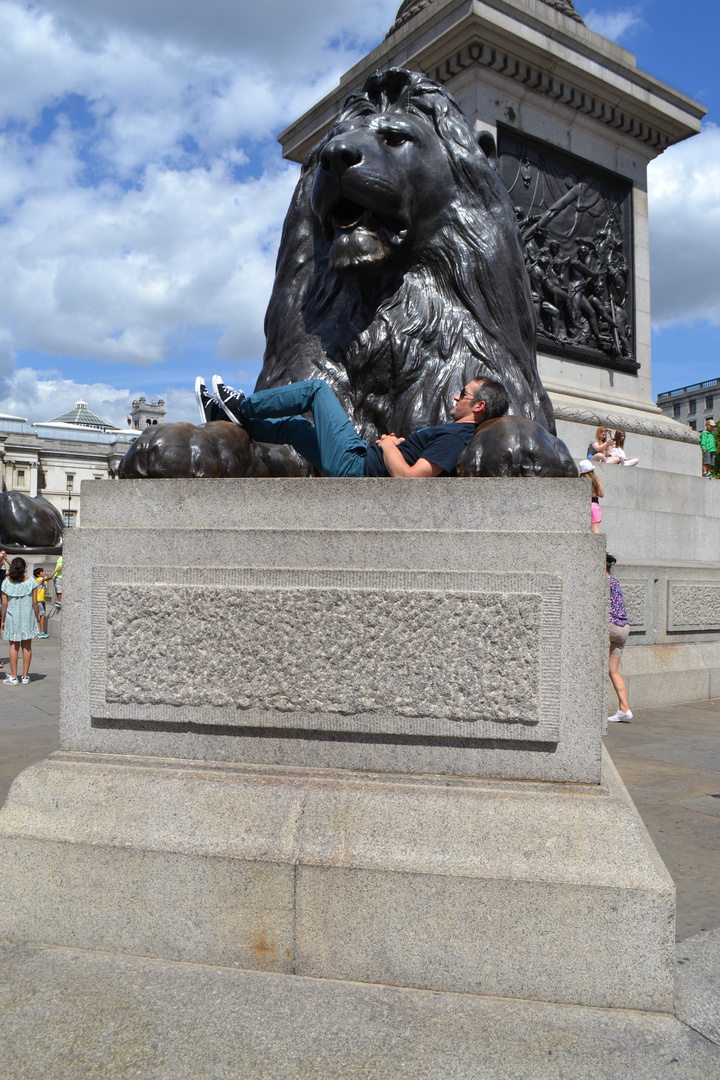 Kleine Pause am Trafalgar Square