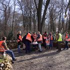 Kleine Pause beim Zaunaufbau