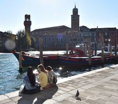 Kleine Pause in Murano - im Gegenlicht 