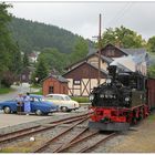 Kleine Plauderei auf dem Oberrittersgrüner Bahnhof