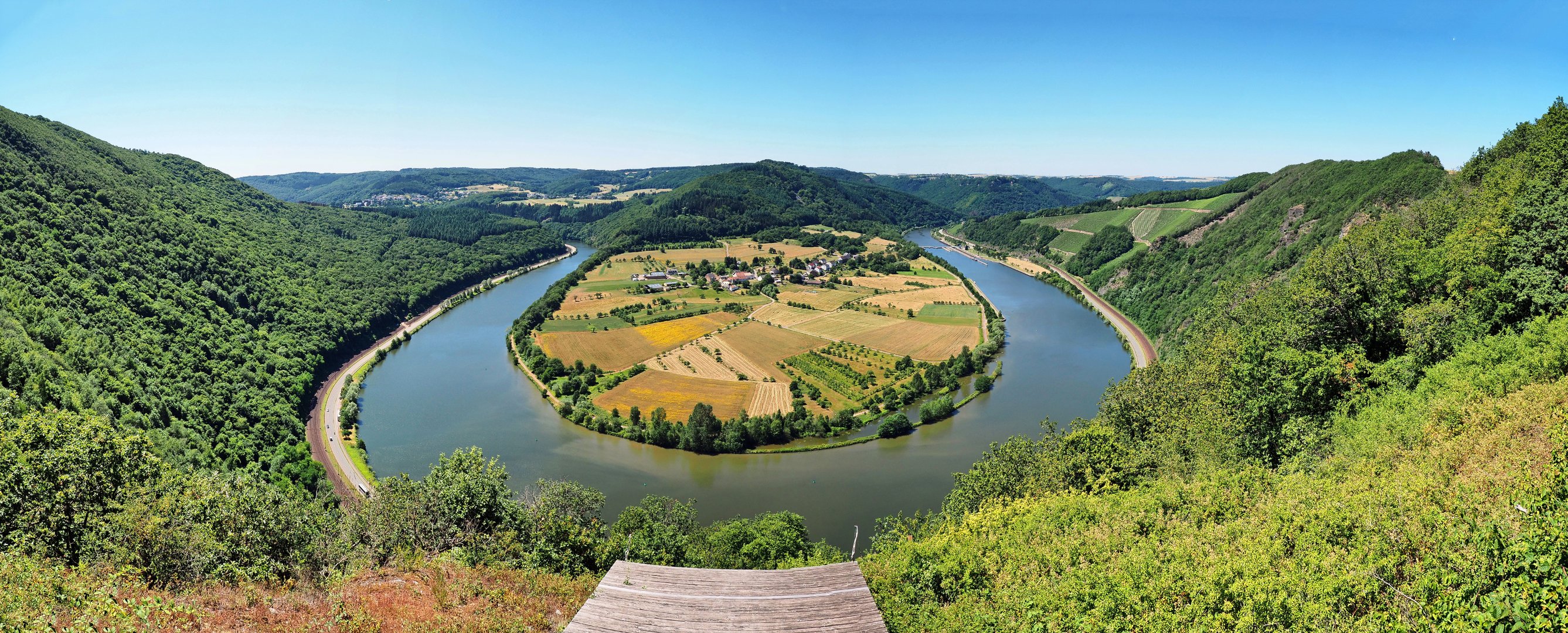 kleine Saarschleife bei Hamm - Panorama