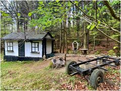 Kleine Sauna mit Toilette