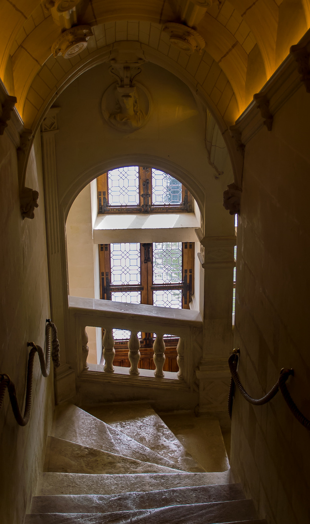 kleine Schlosstreppe - Chenonceau/Loire/Frankreich