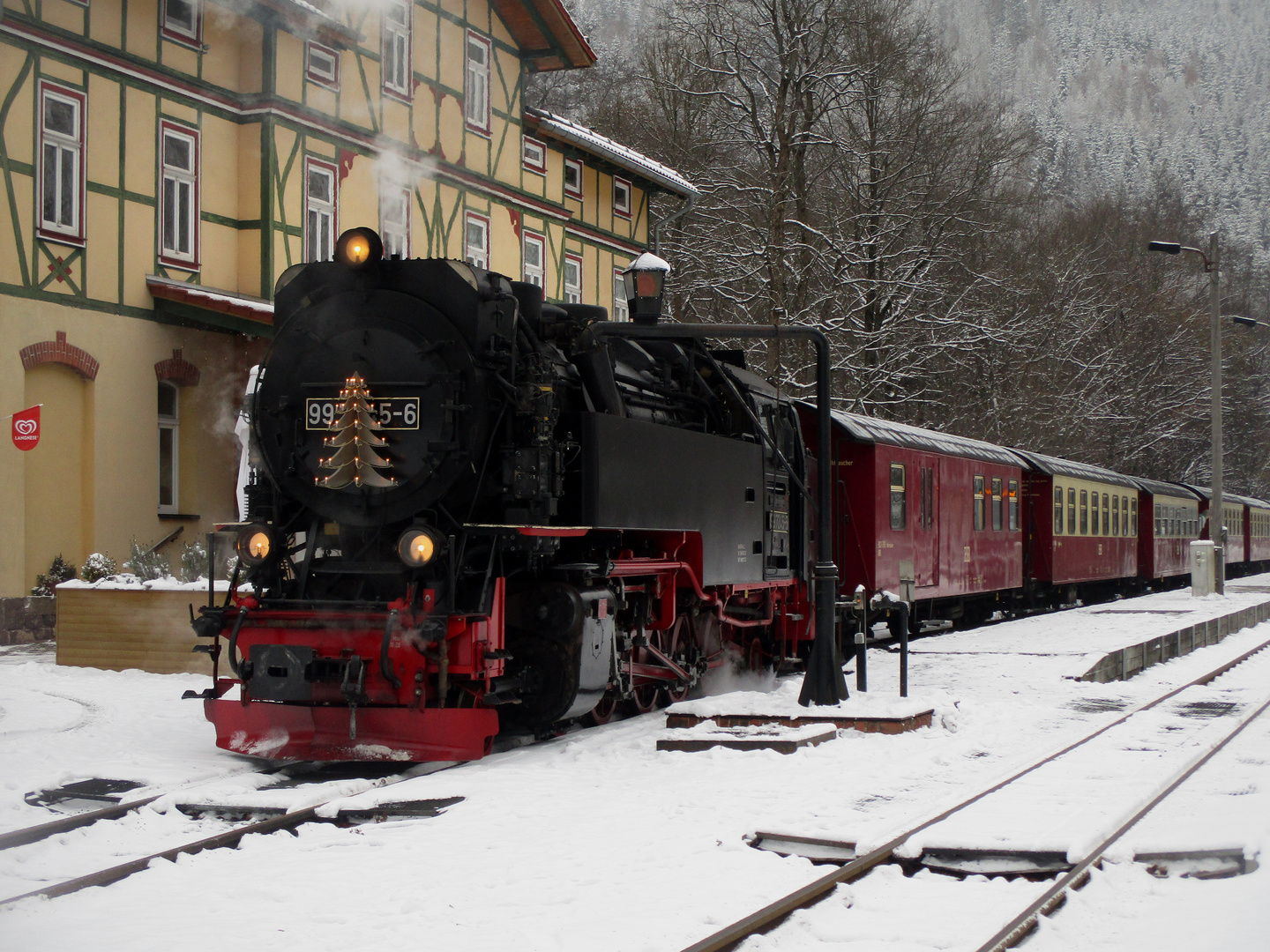 Kleine Schneerunde mit der HSB nach Eisfelder Talmühle 2.