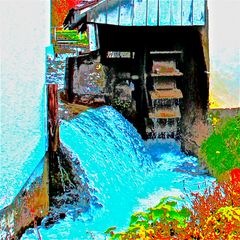 Kleine Wassermühle in Rankweil/Vorarlberg, Österreich - Schmiedegasse 1