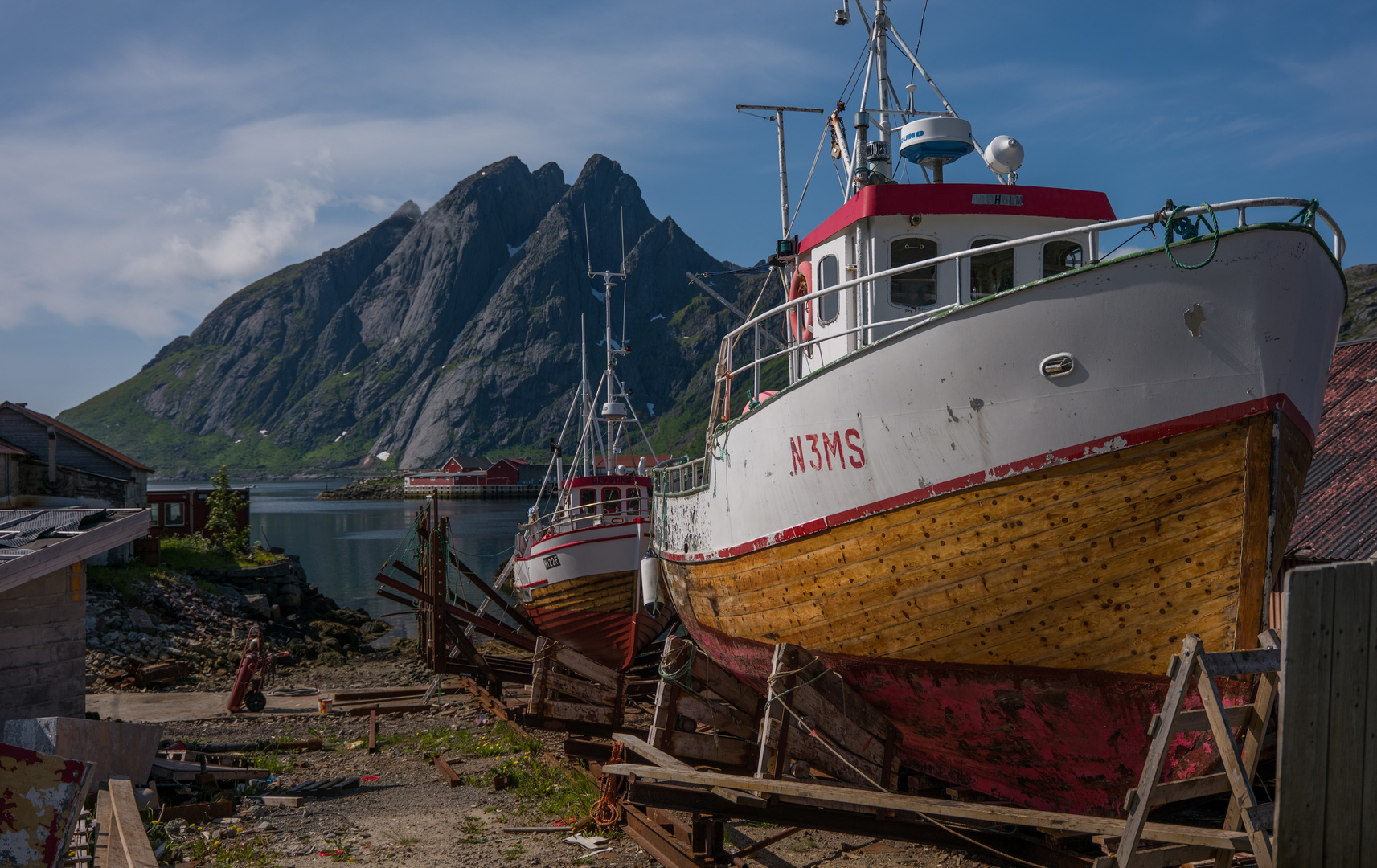 Kleine Werft auf den Lofoten