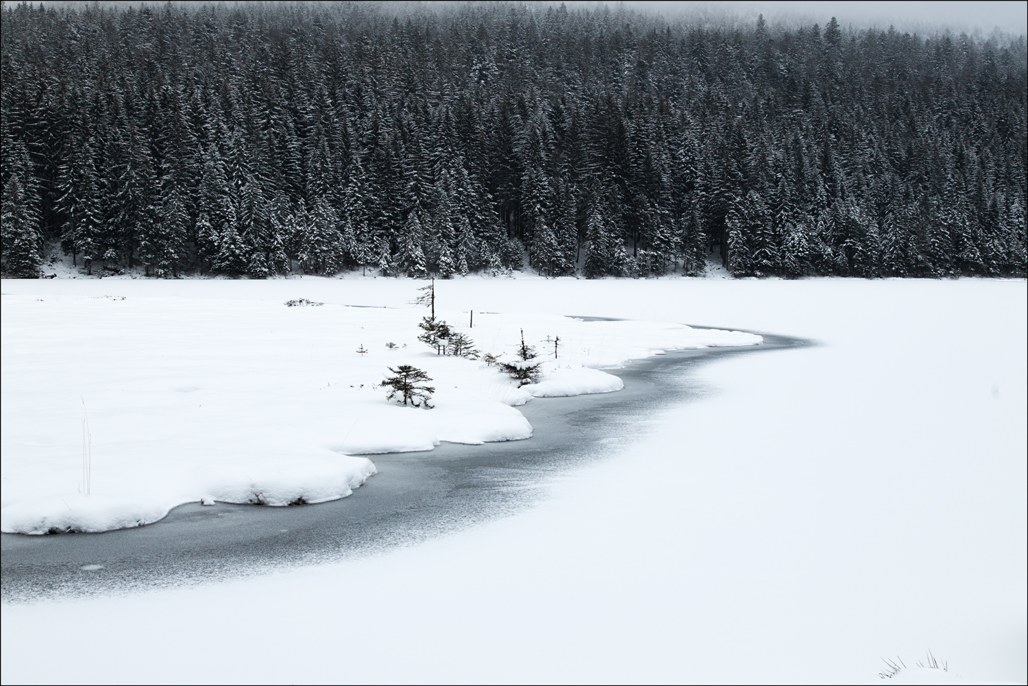 Kleiner Arbersee im weißen Gewand