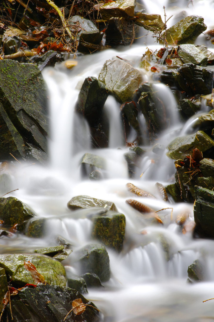 Kleiner Bach in Langzeitbelichtung