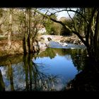 Kleiner Bach mit Brücke