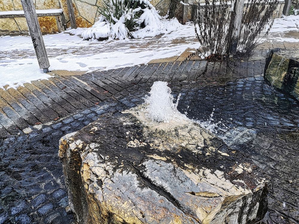 kleiner Brunnen beim Thermalpark Park in Bad Saulgau