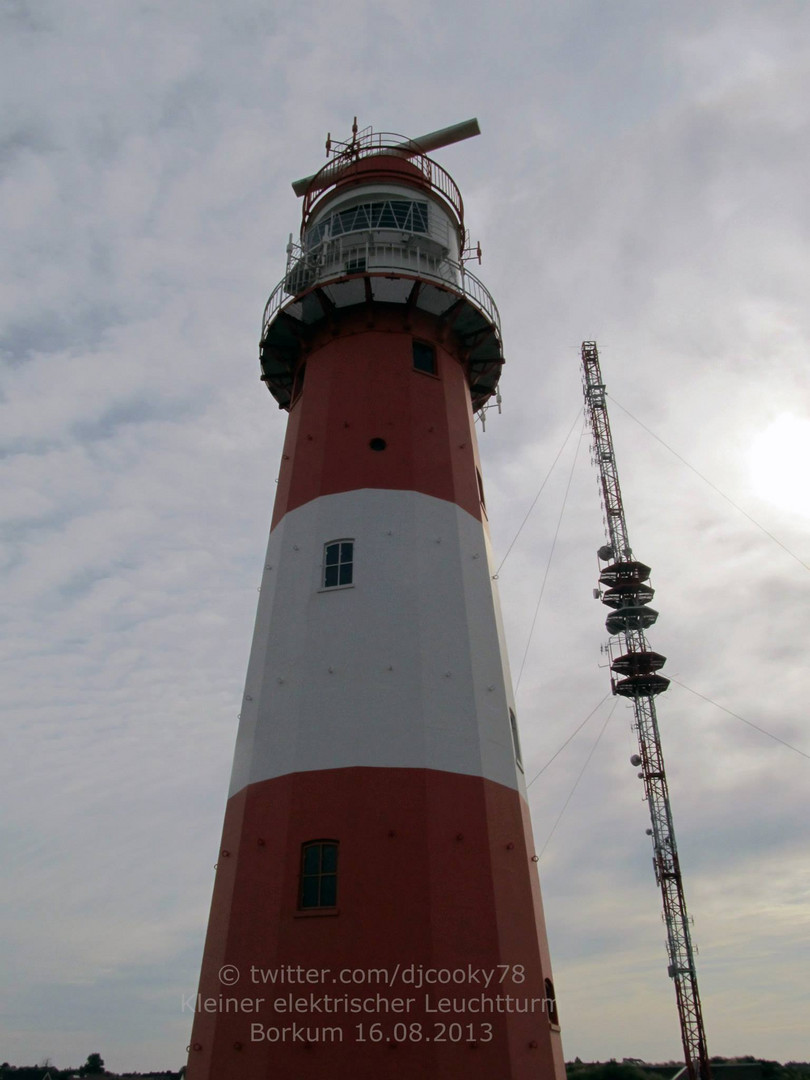 Kleiner elektrischer Leuchtturm Borkum 16.08.2013