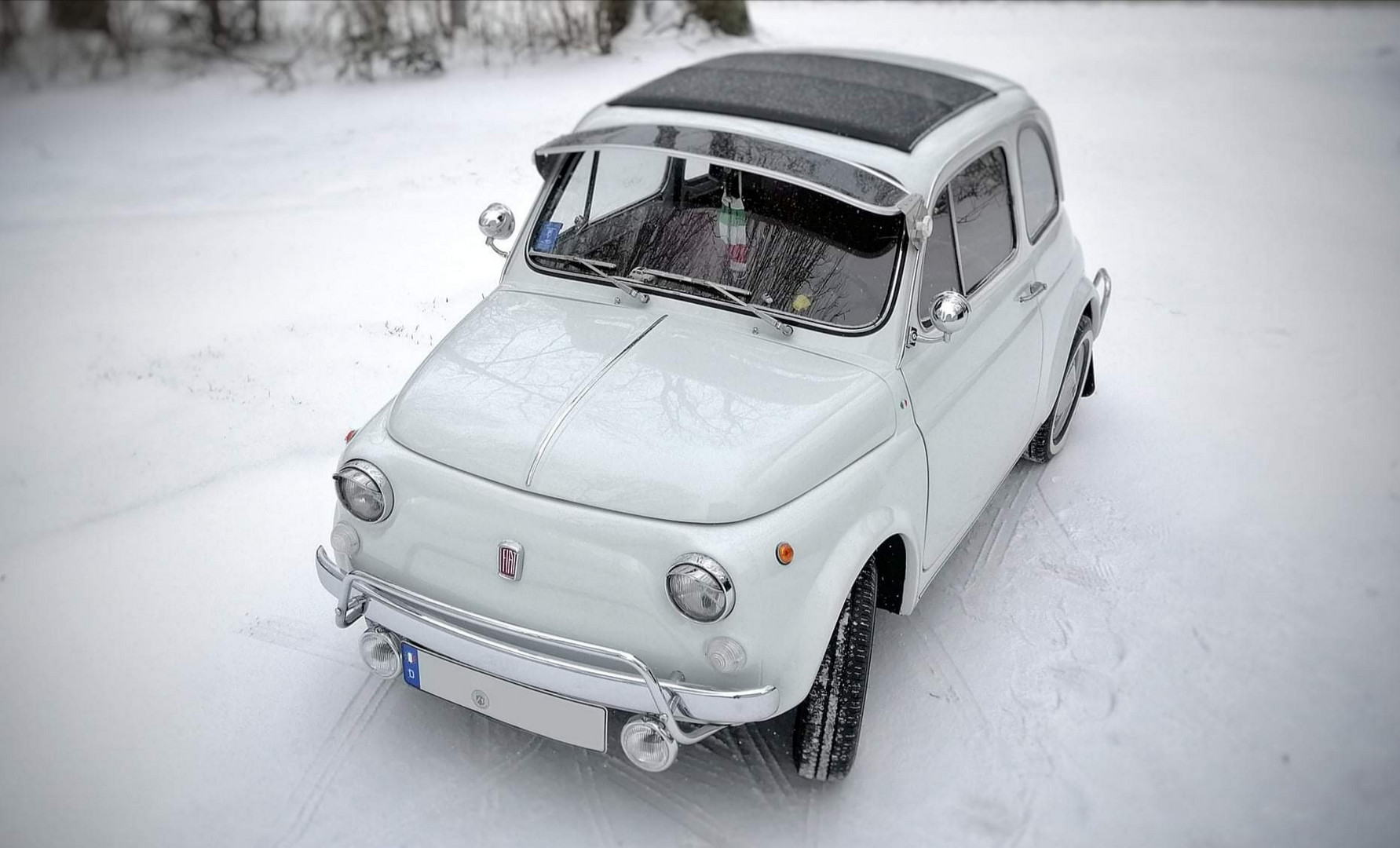 Kleiner Fiat im Schnee!