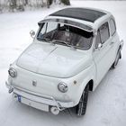 Kleiner Fiat im Schnee!