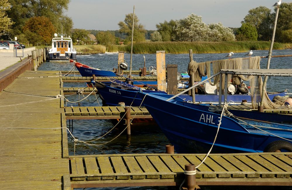 Kleiner Fischerhafen von Kamminke auf Usedom