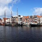 Kleiner Hafen in Leiden (Niederlande).