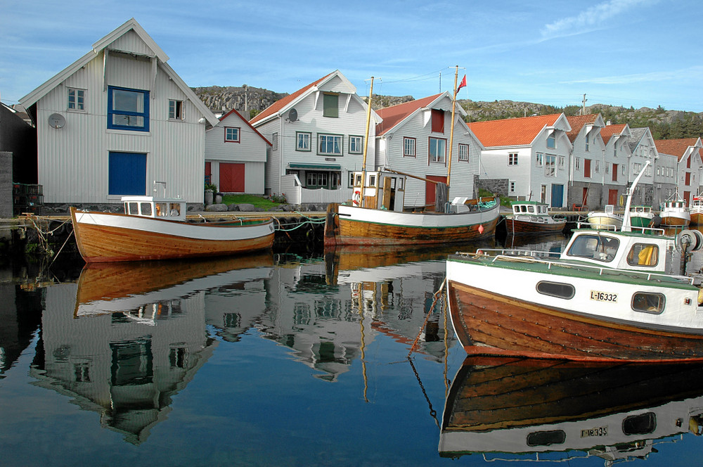 Kleiner Hafen in Norwegen